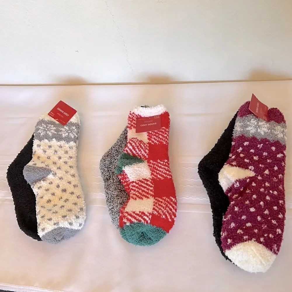 Holiday Cozy Socks - 6 Pair - Several Colors